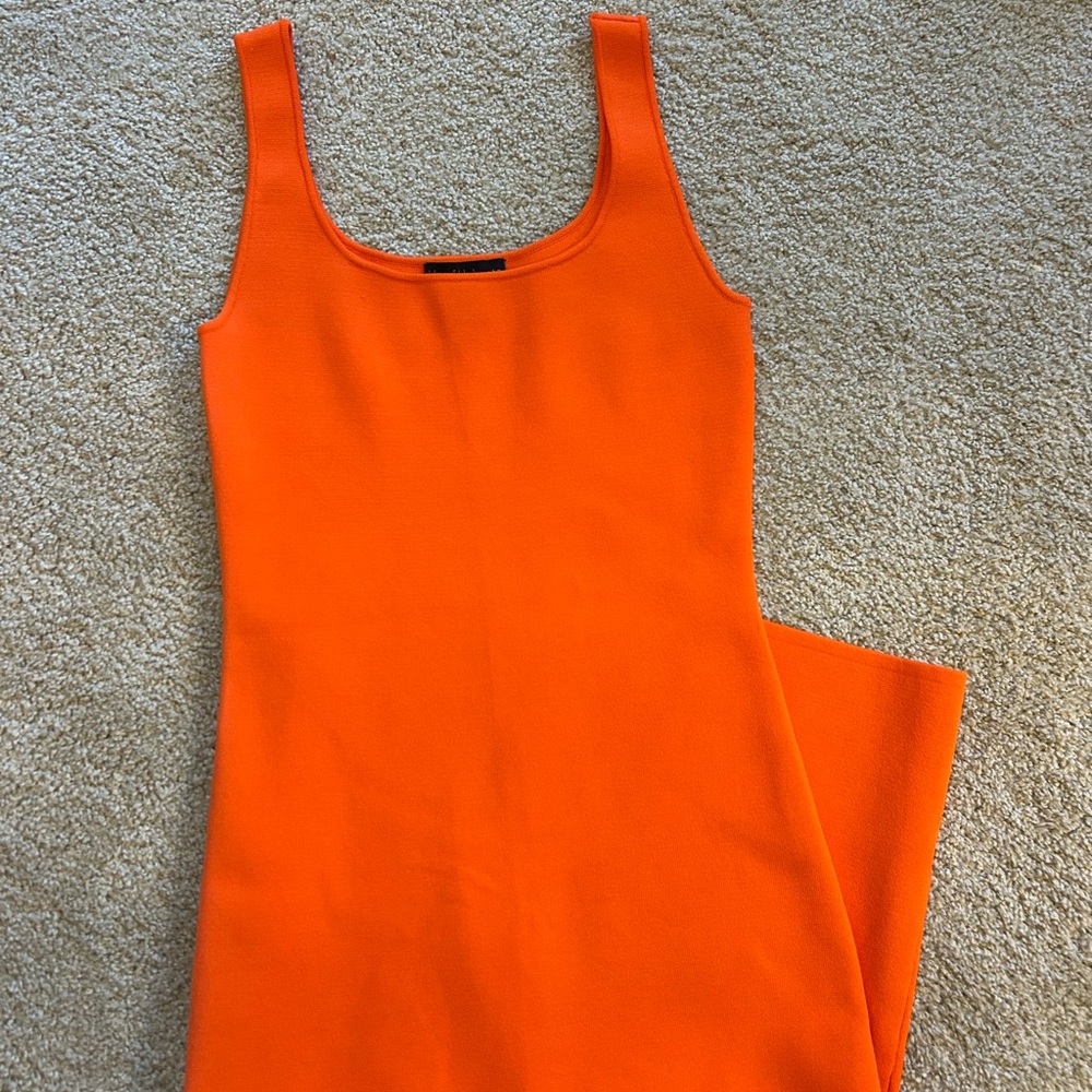 Orange Sleeveless Women's Dress